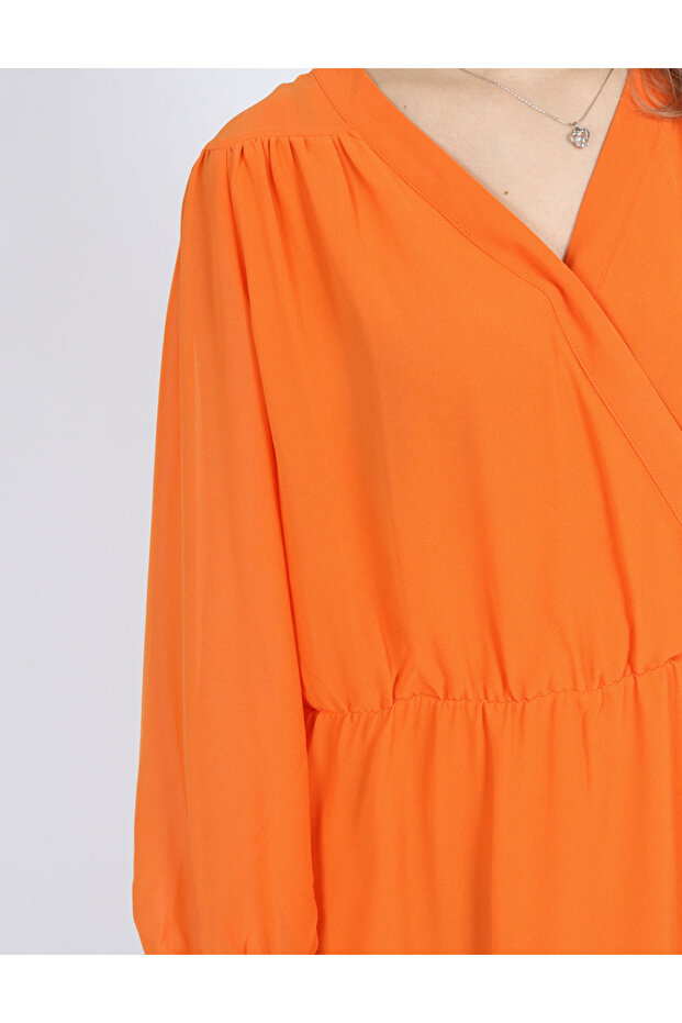 Rochie scurta, Portocaliu - 2