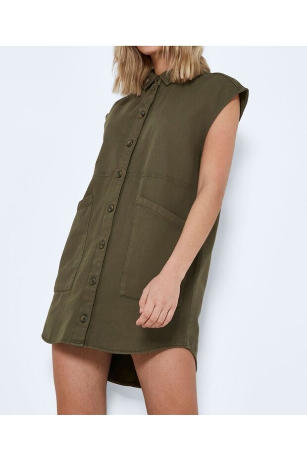 Rochie scurta, Kaki - 2