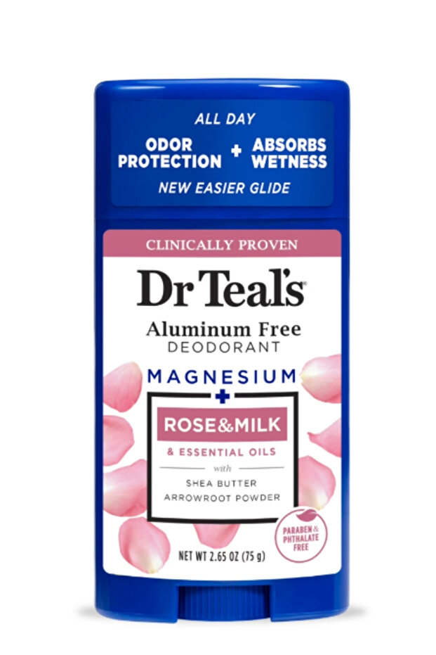 Dr Teal's Aluminum Free Deodorant Rose & Milk 75g