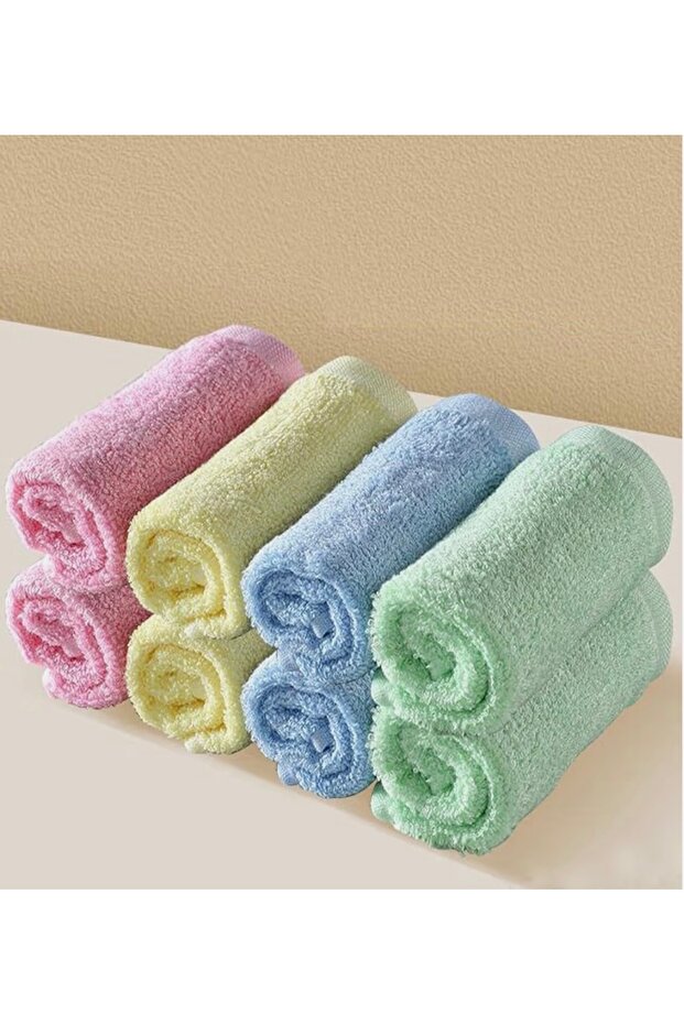 8-Piece Kitchen Dish Towels, Absorbent Cotton, Oil-Washable, Non-Stick (10×10 in)