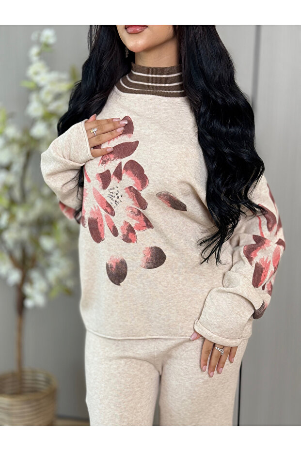 Wool set with a leaf pattern - 6