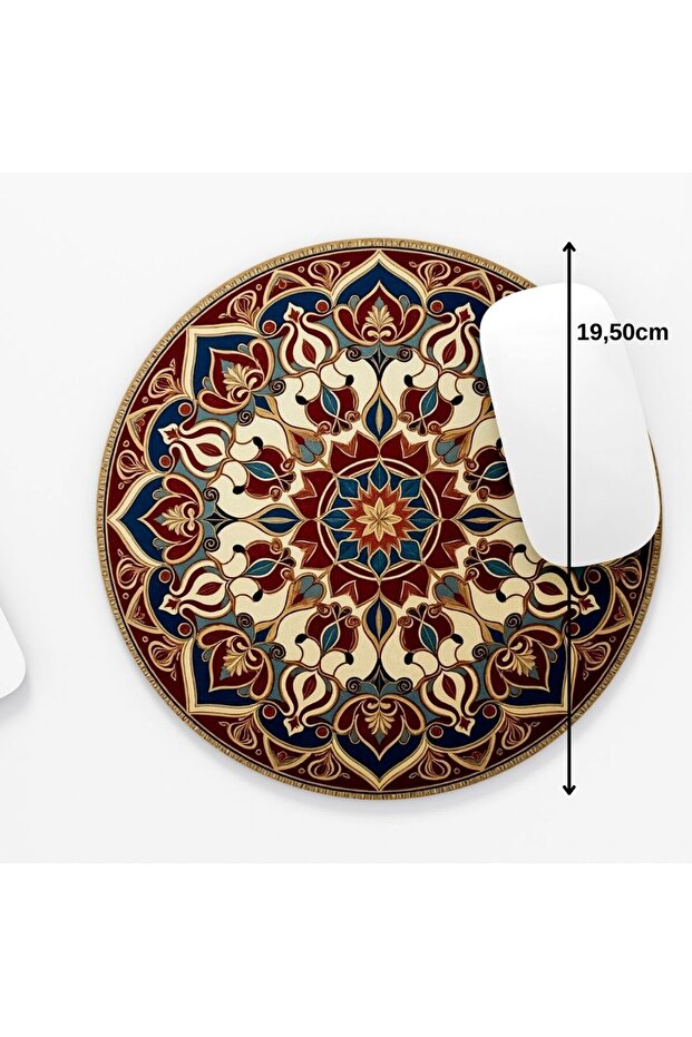 Carpet Patterned 7 Round Mousepad, Mouse Pad, Diameter: 19.50 cm - 2