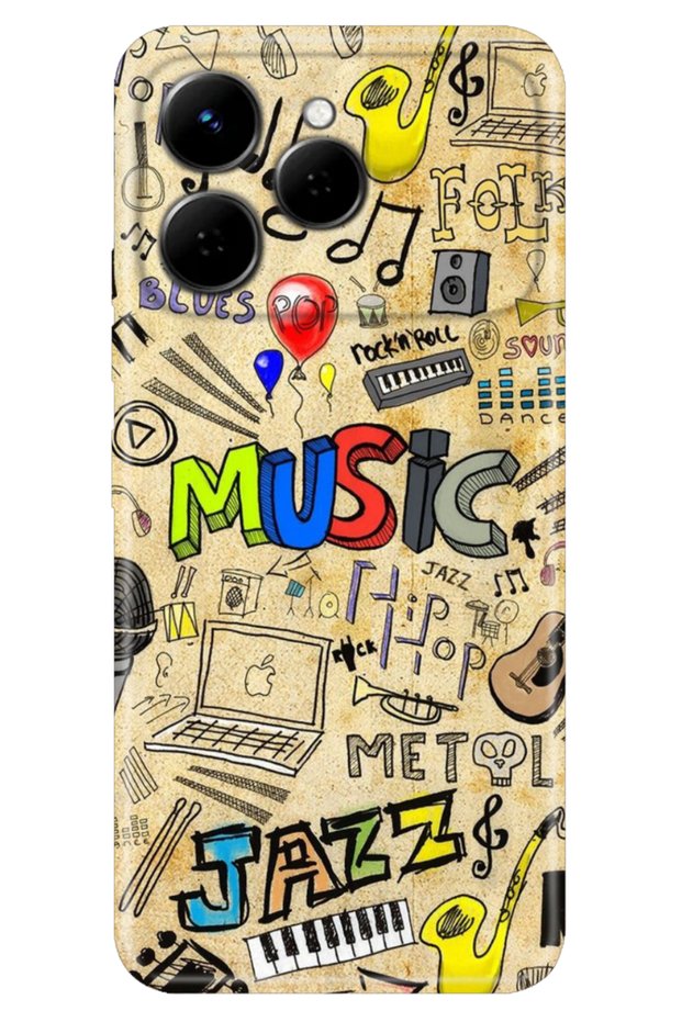 Spark 40 4g (Km5N) Case Decorative Silicone Printed Cover 80's Music