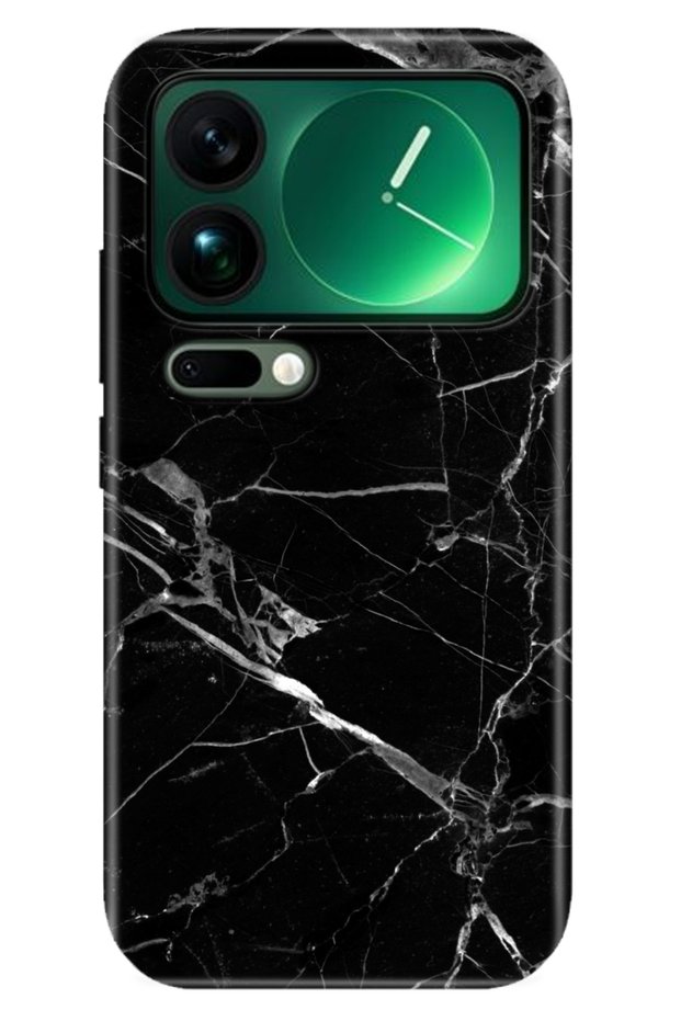 Xiaomi Mi 17 Pro Max Case Color Silicone Printed Tpu Marble Black