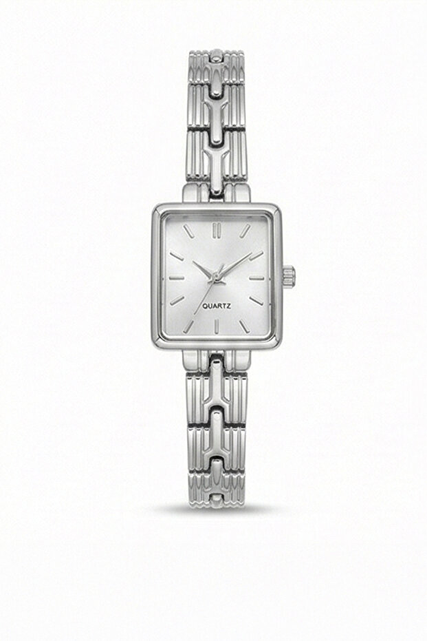 Gumoss Silver Case Silver Band White Dial Women's Wristwatch