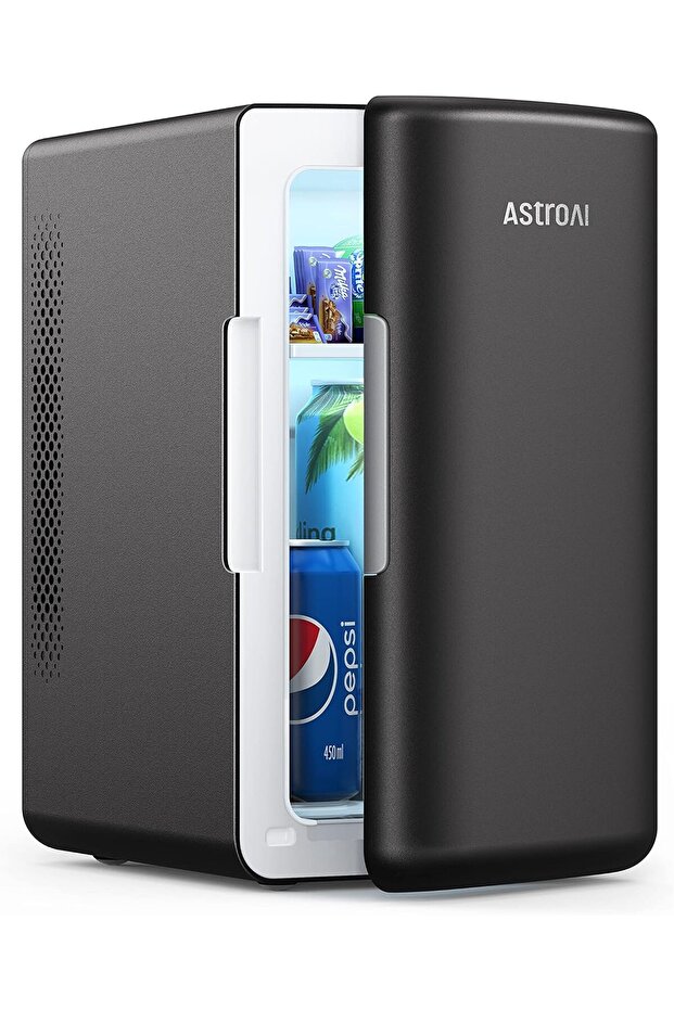 Mini Fridge 6L (Black) - Cooler & Warmer, AC/DC, Portable