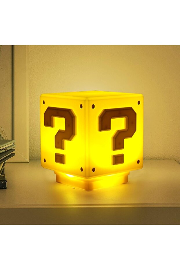 3D Icon Lamp Cube (Question Mark), LED USB Rechargeable Night Light for Kids
