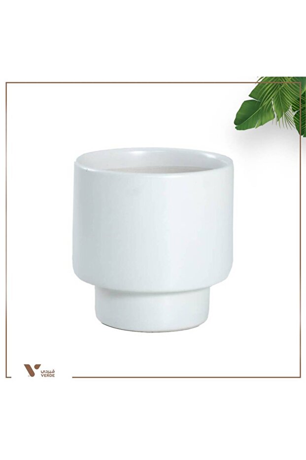 حوض سيراميك متدرج باللون الأبيض - 1