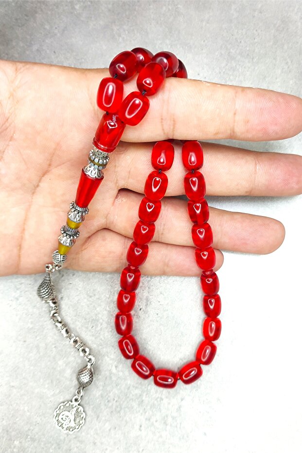Nakkaş İmame High-End Fire Amber Prayer Beads / Capsule Cut