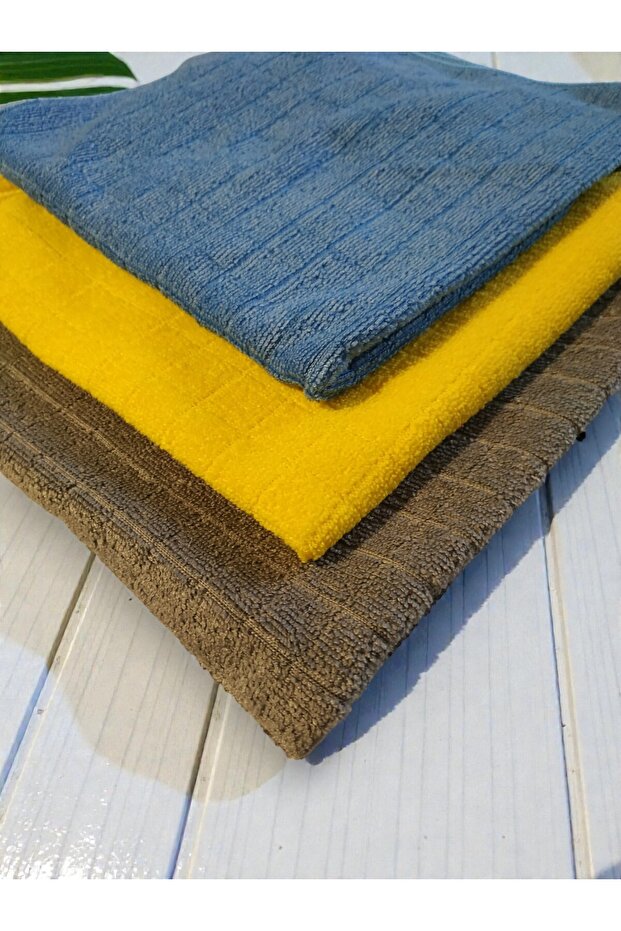 , 3-Piece Eco Towel Set - Microfiber Super Absorbent Multi-Purpose Cloth 40X40 Cm.