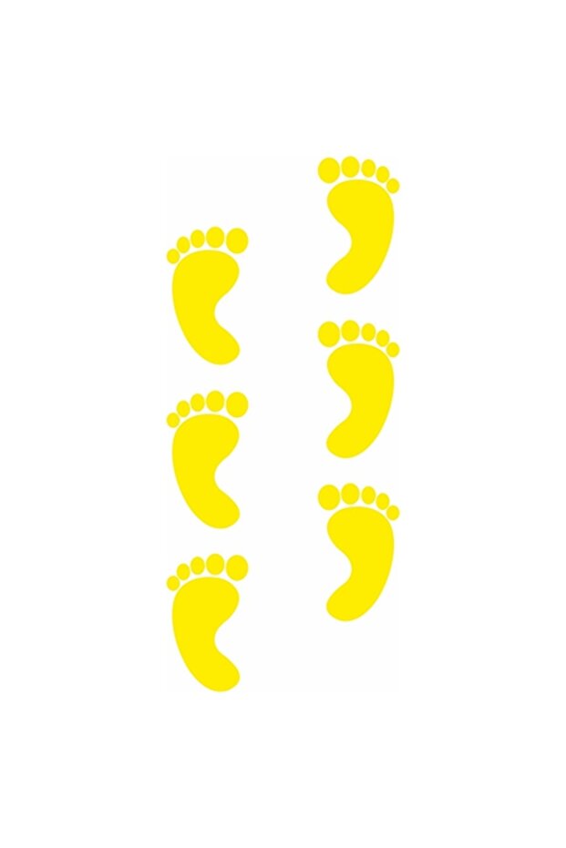 Footprint Sticker (20 Pairs - You Decide Which Word to Write)