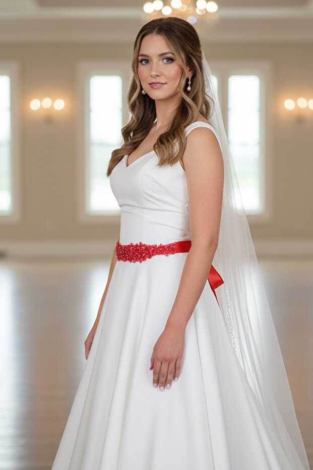 Crystal Beaded Wedding Dress and Evening Dress Belt – Elegant Handmade Waist Accessory