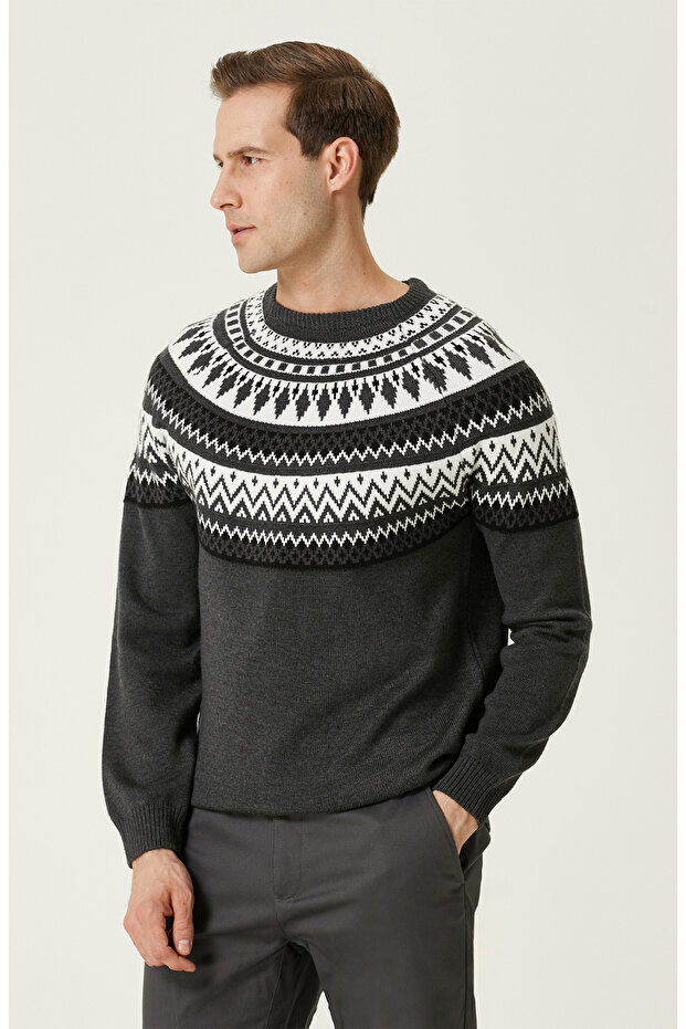 Antrasit Desenli Kazak - 4