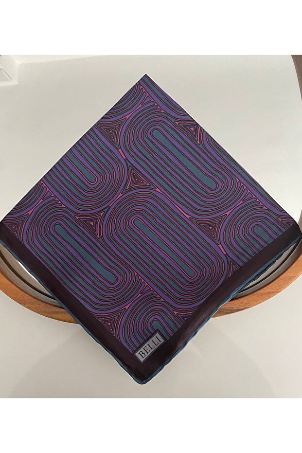 Rhythm Pattern Twill Silk Scarf