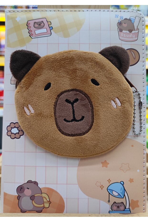 Capybara Peluş Cüzdanlı Defter - 2