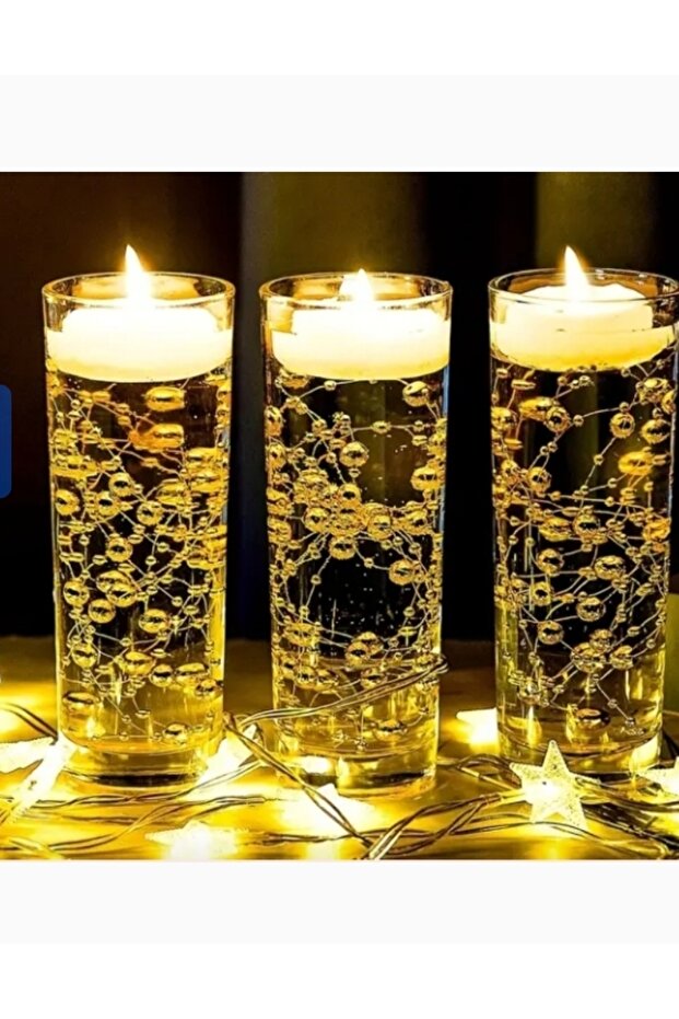 İncili bardak mum