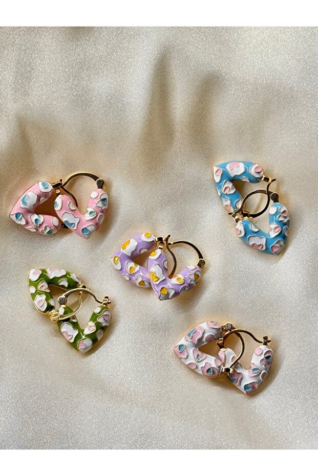 RainbowHearts Emaye Küpeler - 4