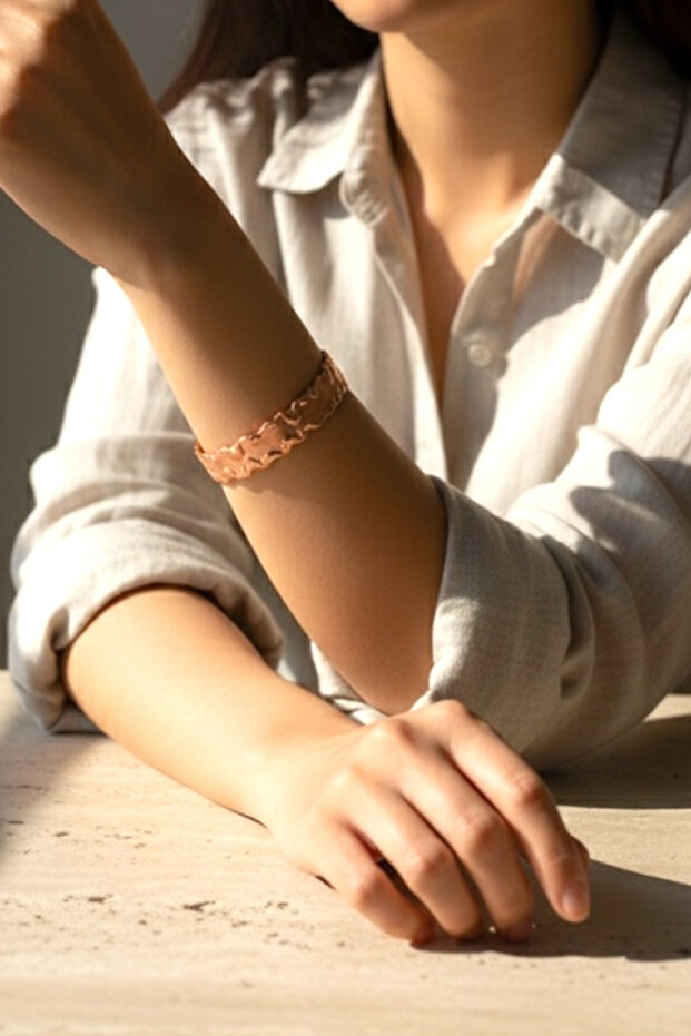 Handmade | From the Dance of Fire | 100% Pure Copper Burning Technique Healing Bracelet