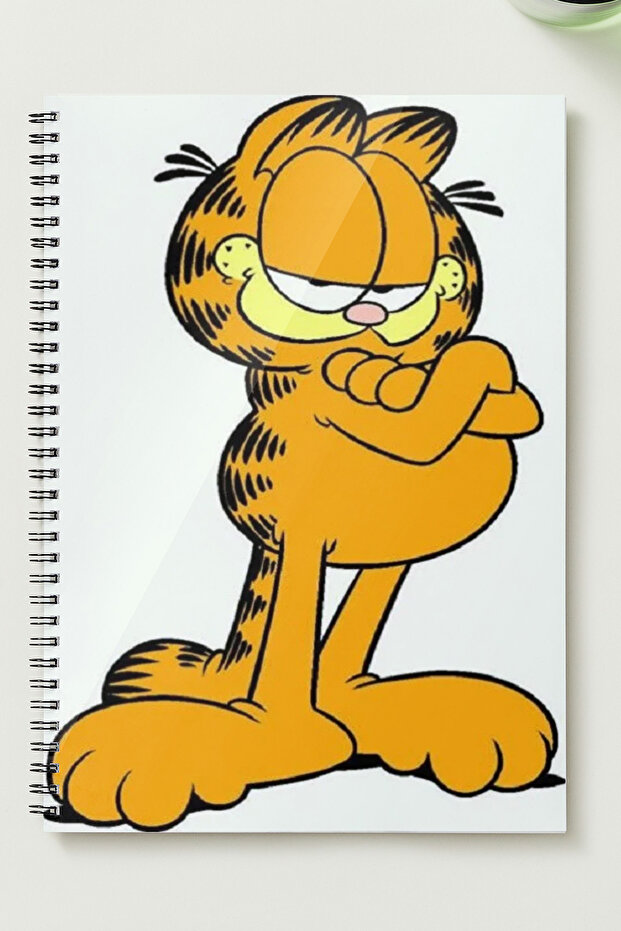 غلاف كرتوني معدني حلزوني غير مسطر مقاس A5 من GARFIELD دفتر ملاحظات GARFIELD