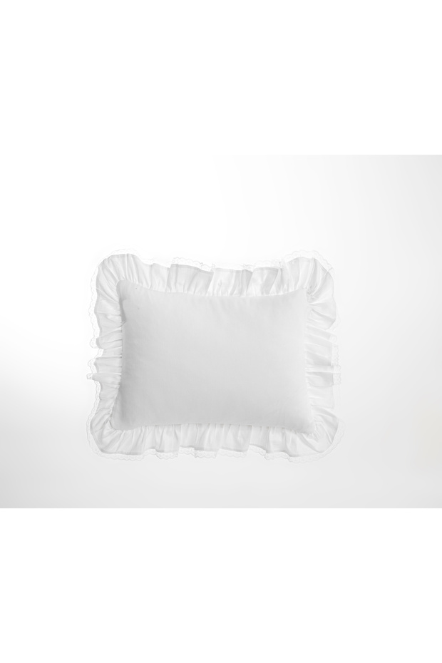 Thin Lace Ruffled Cotton Satin Pillowcase
