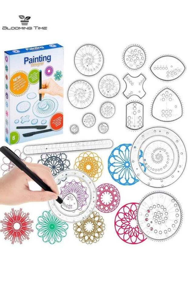 22-Piece Ever-Changing Flower Ruler Puzzle Magic Set