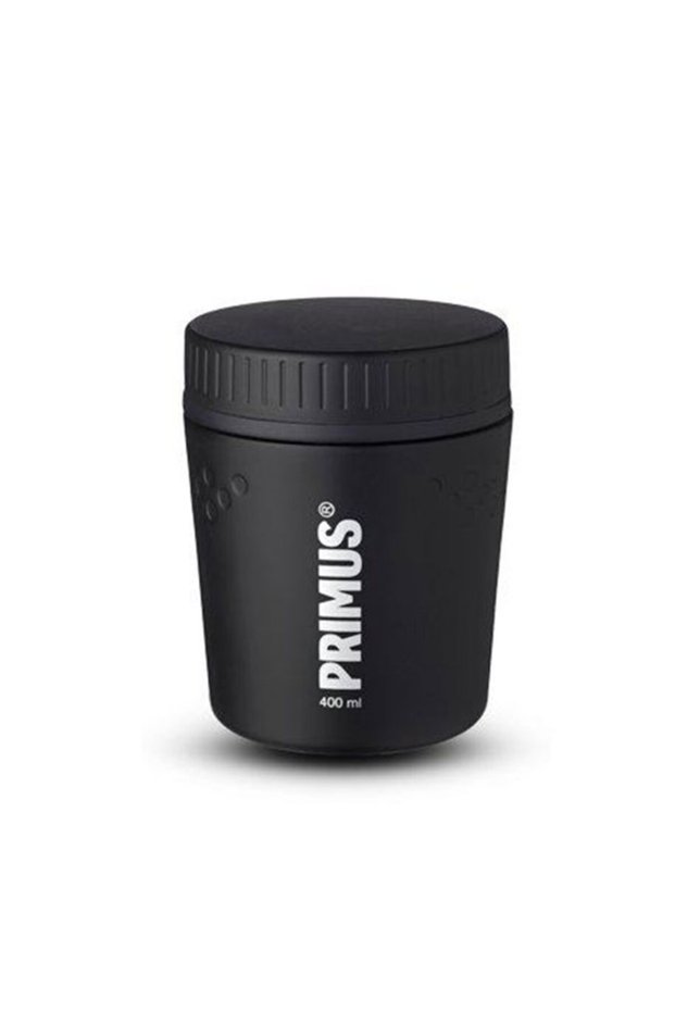 TrailBreak Lunch Jug 0.4L Black Stainless Steel Vacuum Insulated Food Container – 18/8 Food-Grade 400ml Double-Wall Leak-Resistant Meal Jar with Powder-Coated Grip, Wide Mouth, Easy Clean, Outdoor Use