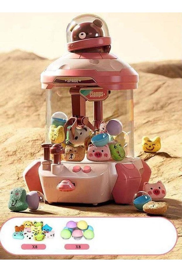 Cute Bear LED Claw Machine Toy - Pink