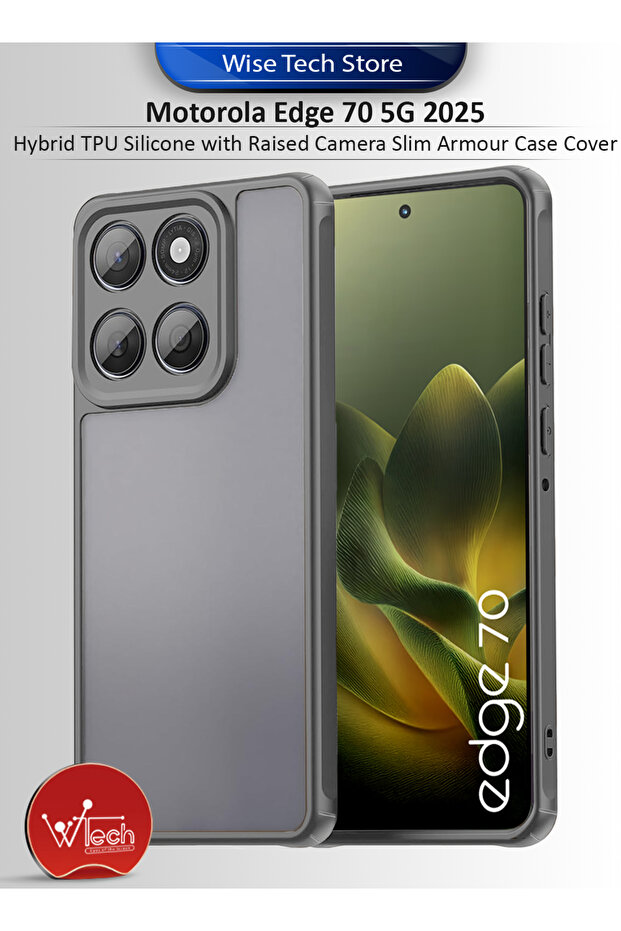 Motorola Edge 70 5G 2025 Hybrid TPU Silicone with Raised Camera Slim Armour Case Cover