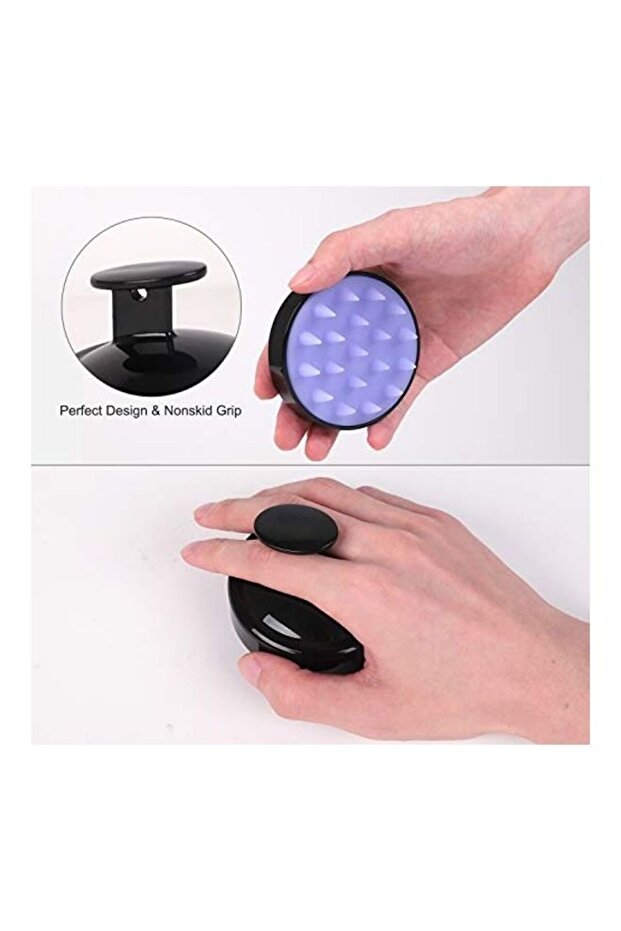 Hair Shampoo Brush Black/Purple