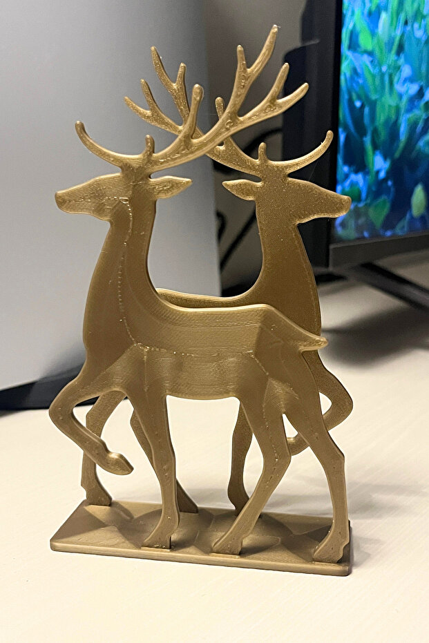 Deer Figured Napkin Holder Napkin Holder | Decorative Desk Organizer | Christmas Tableware and Home Accessory