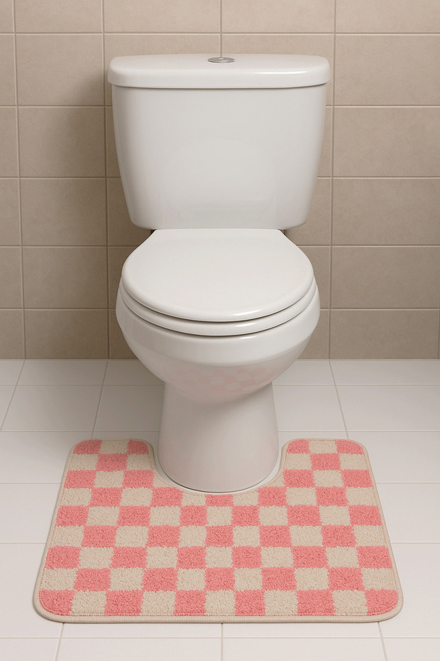 60X50 cm Washable Non-Slip Base Bathroom Toilet Seat Front Single Mat Shaggy
