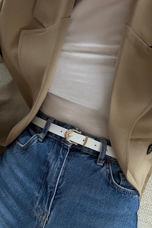 Elisa Gold Buckle Women's Belt