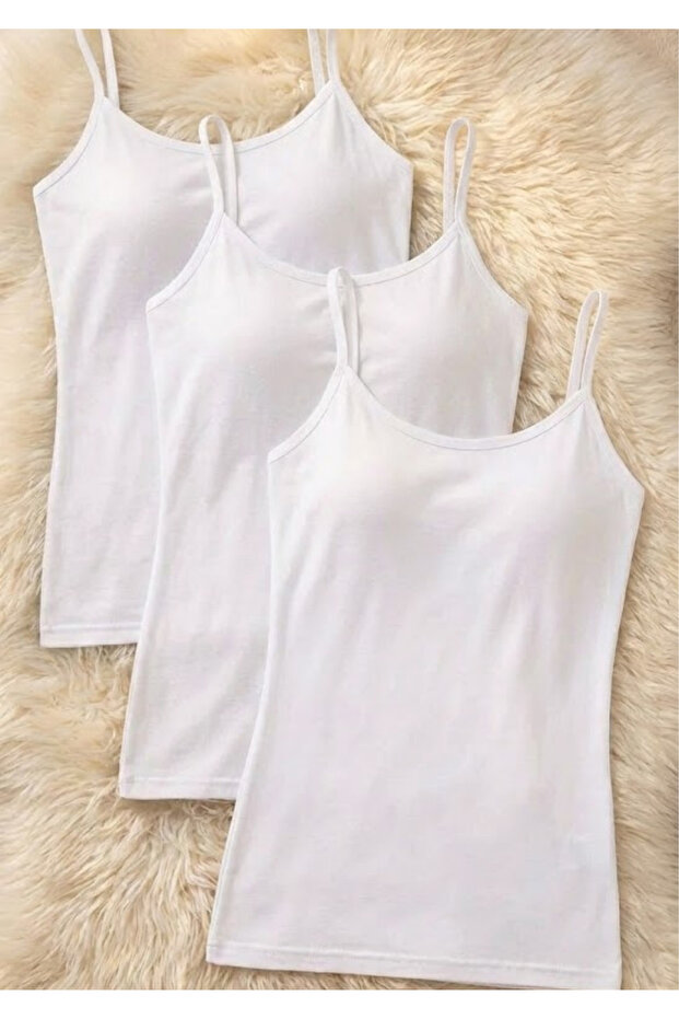 Non-Sweating 95% Natural Bamboo 3-Piece String Strap Tank Top - Ultra Flexible, Breathable Comfortable Fabric