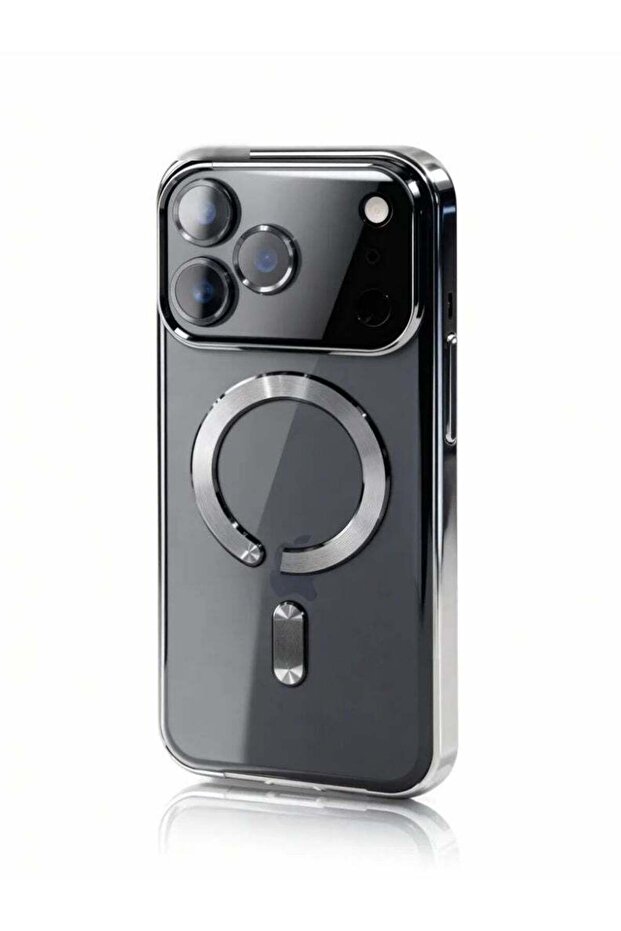 Orange Life 17 Pro Max Magnetic Case — Metallic-Look Frame with Rotatable Stand