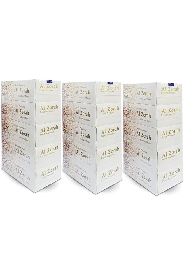 AL Zorah Fresh Premium Quality Soft Facial Tissue 200 Pulls X 2-Ply - Pack of 15 Cartons