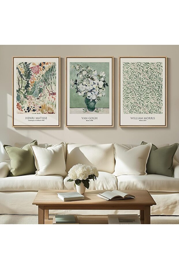Set of 3 Abstract Minimalist Canvas Art 30x40cm Personalized Framed Wall art Paintings