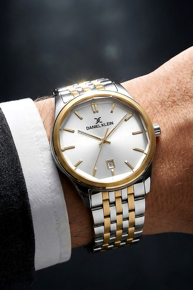 Premium Father's Day Men's Wristwatch Waterproof Silver Color Steel Band Dker2060C2