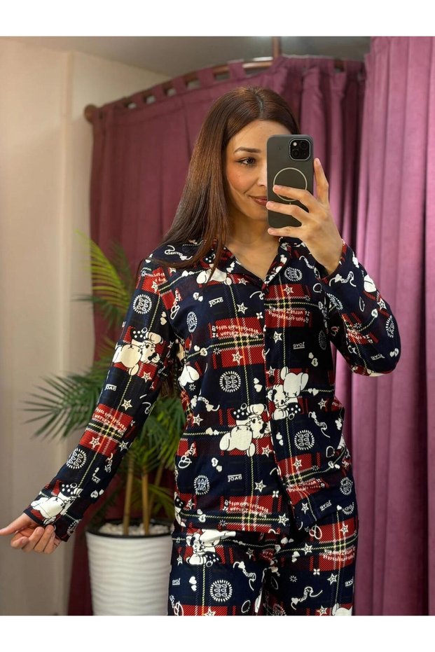 Premium Series Micro Suede Women's Stylish Home Wear Pajama Set