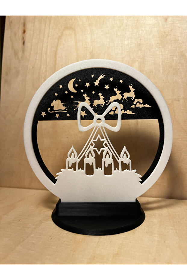 Geometric Patterned Christmas Tabletop Decorative Object - 1