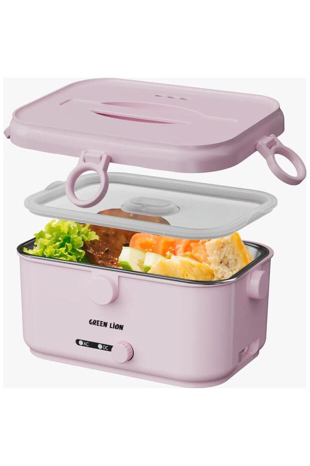 1.8L Electric Lunch Box with Dual Power, Stainless Steel Tray & Keep Warm Function