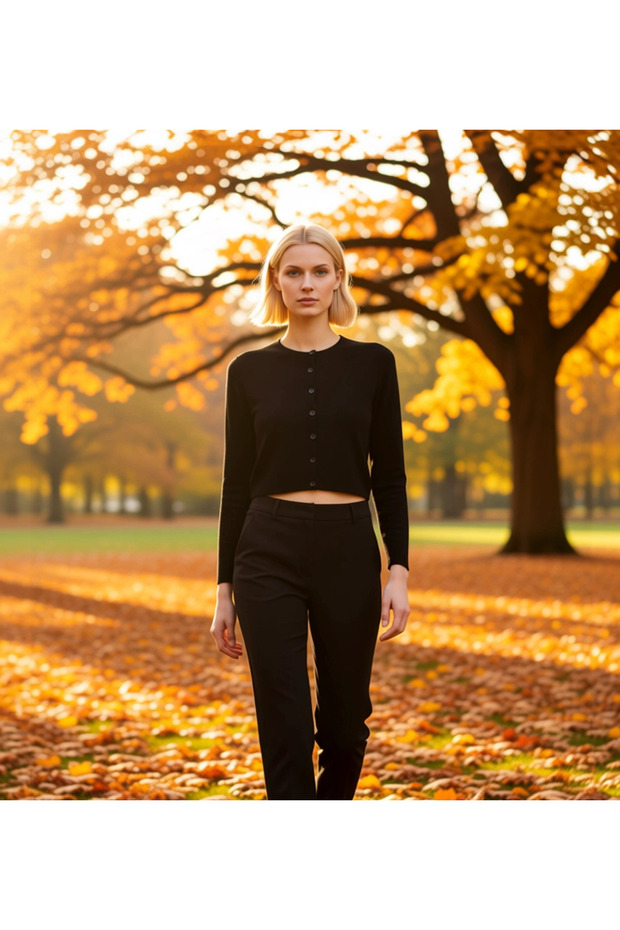 Women's Exclusive Soft Textured Two-Piece Crop Knitwear Set Casual Chic and Functional Stylish