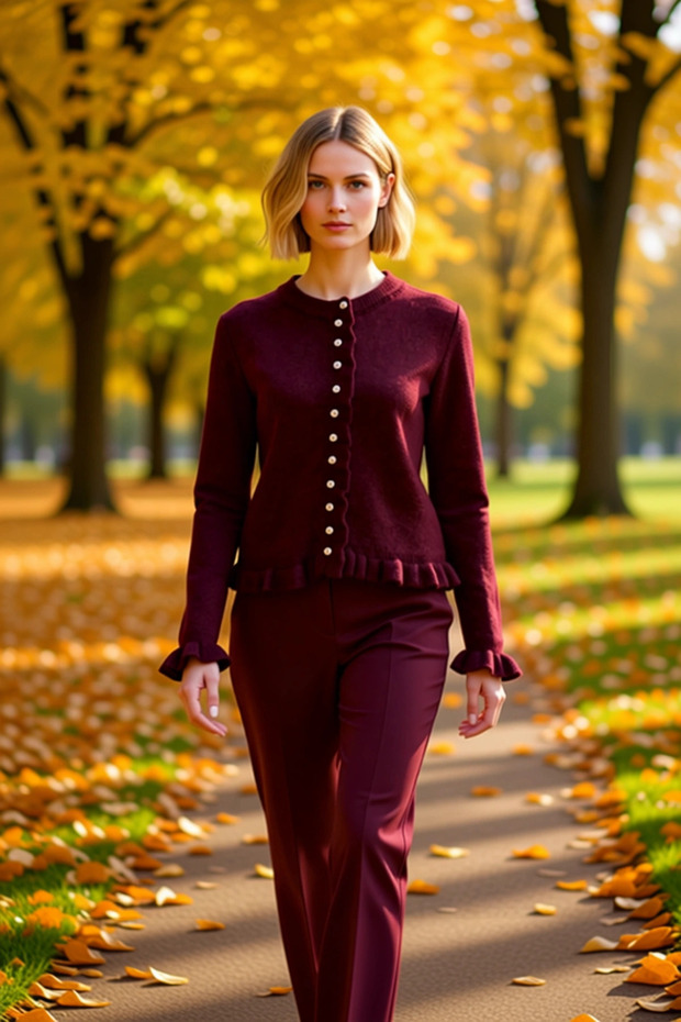 Women's Ruffle Detailed Buttoned Knit Cardigan Adds Elegance to Your Casual Outfits with Its Soft Texture