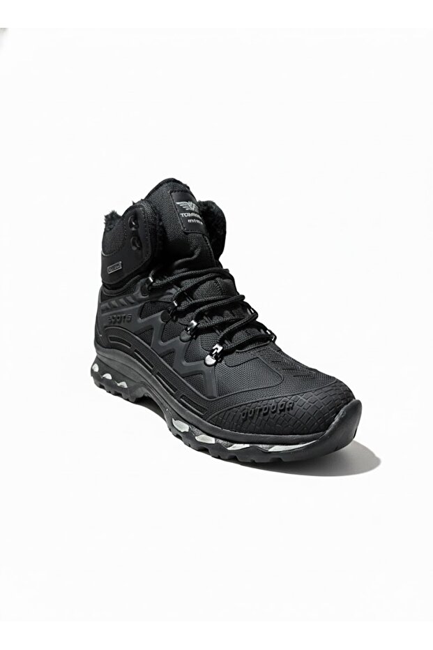 - Black Thermal Lining Waterproof Sole Outdoor Snow and Winter Boots