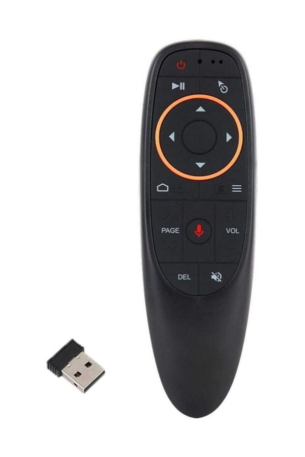 2.4G Voice Air Mouse Remote with 6-Axis Gyro & IR Learning for Android TV/PC