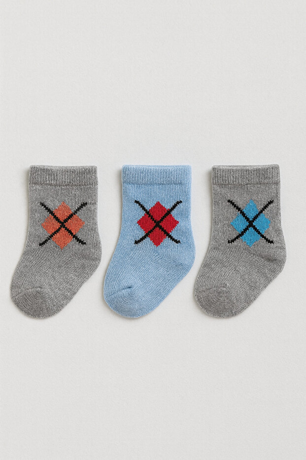 Baby Socks 3-Piece Cute Patterned