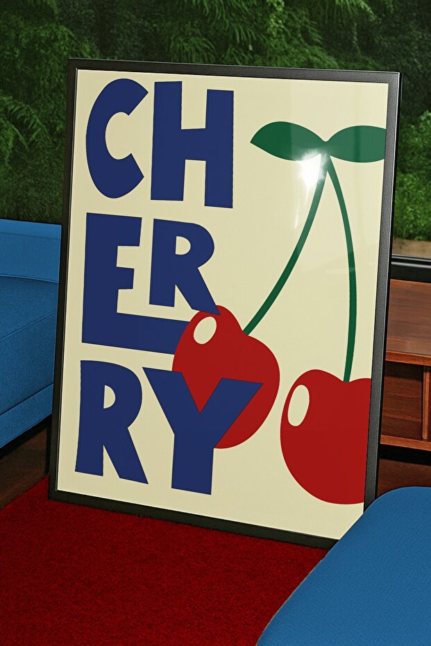 Cherry Modern Design Table Banner (Framed) - 3