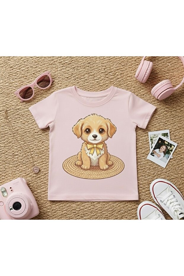 100% Cotton Dog Printed Children's T-Shirt