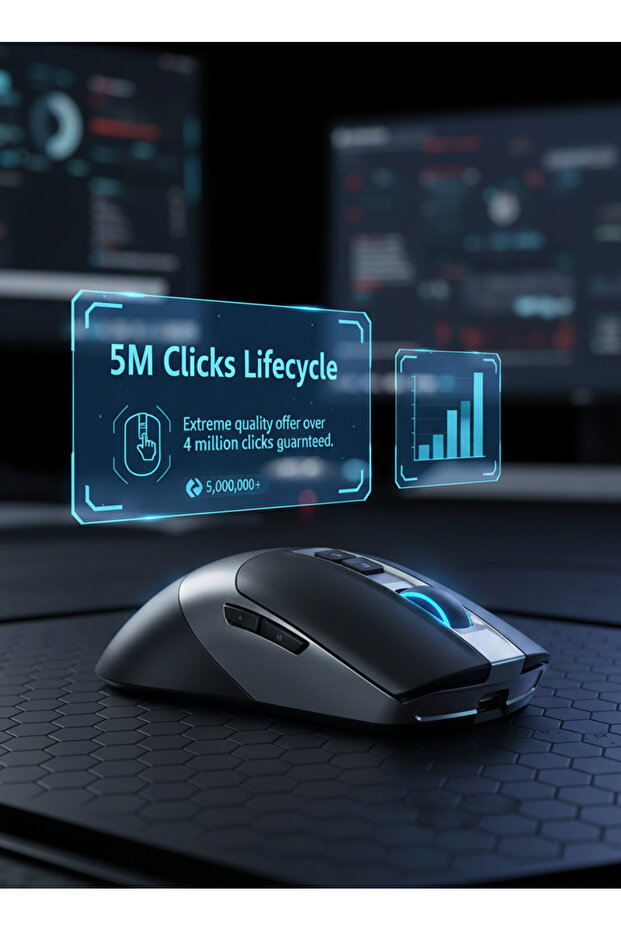 Fstyler Dual Mode Rechargeable Wireless/Bluetooth Mouse With Silent Click, Double-Click Function - 7