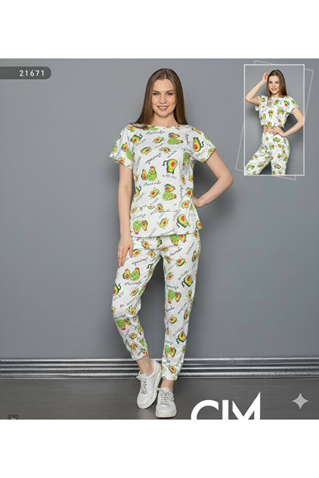 MANGO PRINTED PYJAMA - 1