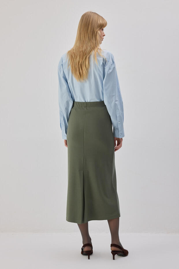 BELİ LASTİKLİ ÖRME ETEK - 6